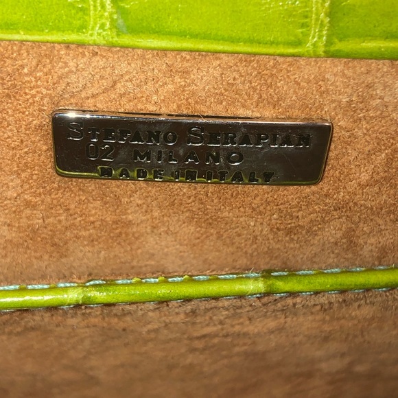 Stefano Serapian Green Croc mini top handle bag - Picture 8 of 15